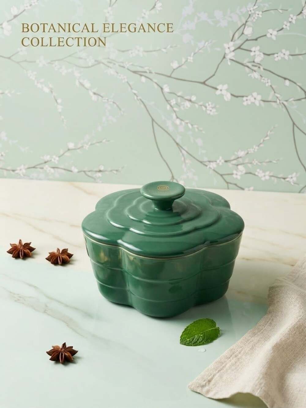 Pier 1 imports Flower Ramekin with Lid Bakeware Stoneware Turquoise